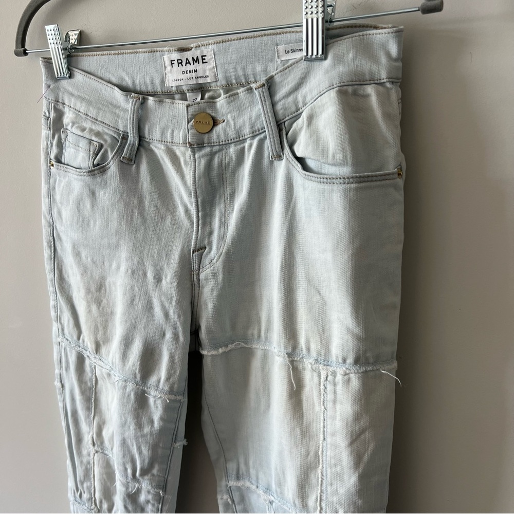 Frame Denim Jeans Patch Panel Patchwork Le Skinny… - image 5